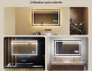 Miroir rectangulaire sur mesure – Illumination LED pour Salle de Bain L15 120x80cm - SmartScreen, DualColor #2