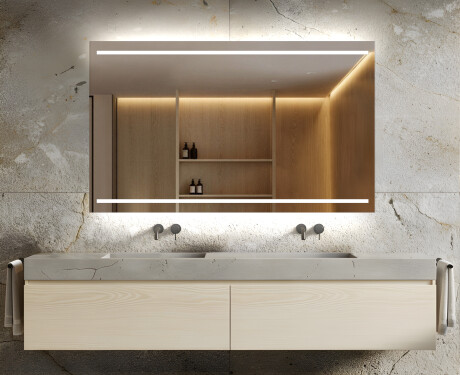 Miroir rectangulaire sur mesure – Illumination LED pour Salle de Bain L23