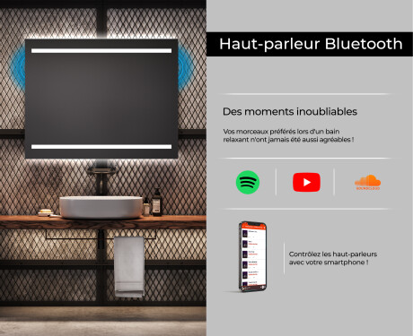 Miroir rectangulaire sur mesure – Illumination LED pour Salle de Bain L23 #6