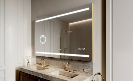Miroir rectangulaire sur mesure – Illumination LED pour Salle de Bain L23