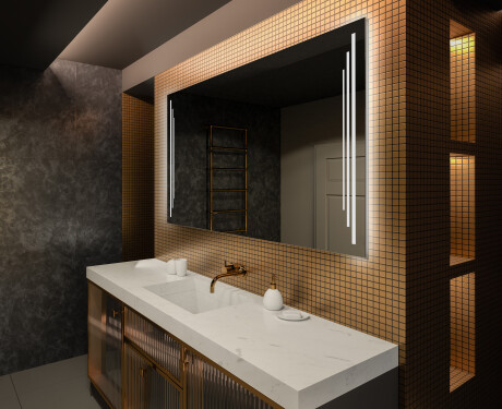 Miroir rectangulaire sur mesure – Illumination LED pour Salle de Bain L27