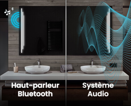Miroir rectangulaire sur mesure – Illumination LED pour Salle de Bain L27 #5