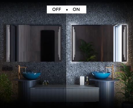 Miroir rectangulaire sur mesure – Illumination LED pour Salle de Bain L27 #3