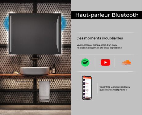 Miroir rectangulaire sur mesure – Illumination LED pour Salle de Bain L27 #6