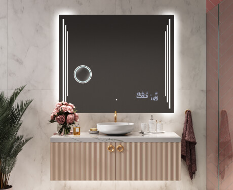 Miroir rectangulaire sur mesure – Illumination LED pour Salle de Bain L27 #9