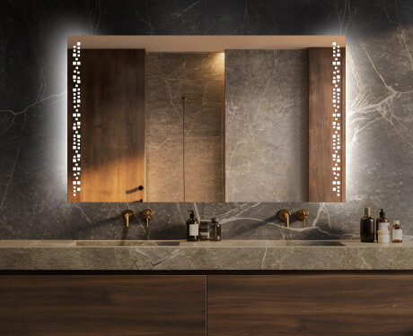 Miroir rectangulaire sur mesure – Illumination LED pour Salle de Bain L38