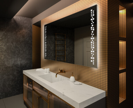 Miroir rectangulaire sur mesure – Illumination LED pour Salle de Bain L38