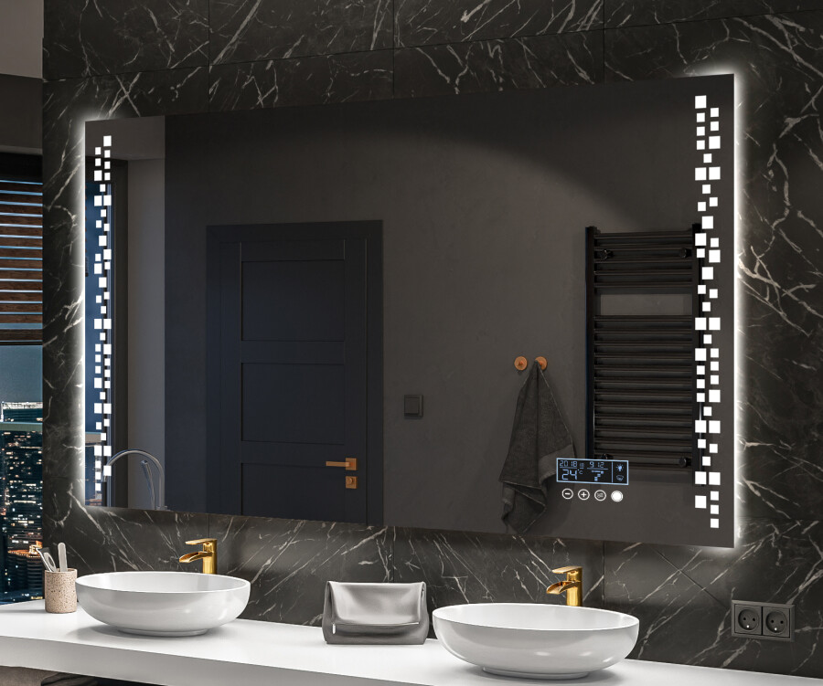 LEDIMEX - Miroir De Salle De Bain Avec Lumière | Grand Miroir De Salle De Bain Miroir Led Avec Puissance 24w Miroir Mural Rond 70cm 93040640