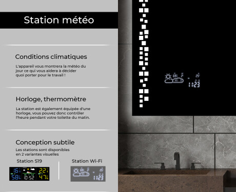 Miroir rectangulaire sur mesure – Illumination LED pour Salle de Bain L38 #5