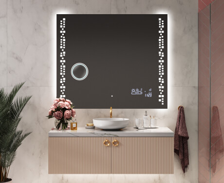 Miroir rectangulaire sur mesure – Illumination LED pour Salle de Bain L38 #9