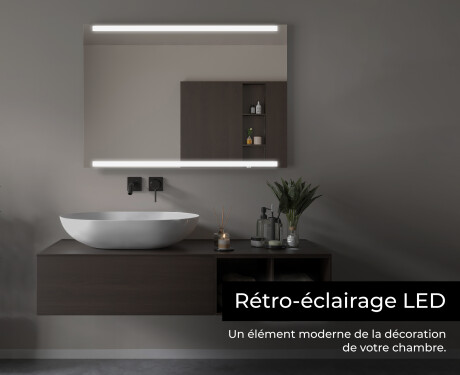 Rectangulaire Illumination LED Miroir Sur Mesure Eclairage Salle De Bain L47 #6