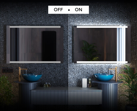 Miroir rectangulaire sur mesure – Illumination LED pour Salle de Bain L47 #3