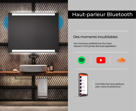 Miroir rectangulaire sur mesure – Illumination LED pour Salle de Bain L47 #6