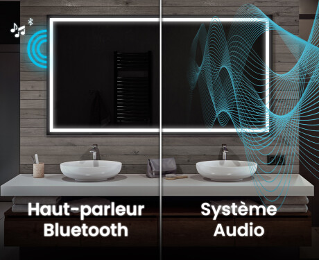 Miroir rectangulaire sur mesure – Illumination LED pour Salle de Bain L49 #5