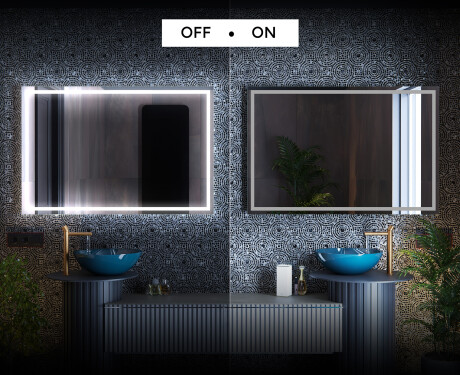 Miroir rectangulaire sur mesure – Illumination LED pour Salle de Bain L49 #3
