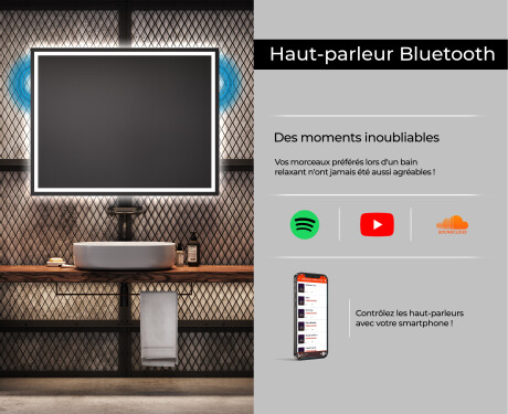 Miroir rectangulaire sur mesure – Illumination LED pour Salle de Bain L49 #6