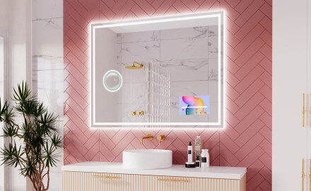 Miroir rectangulaire sur mesure – Illumination LED pour Salle de Bain L49