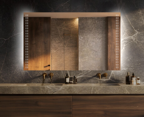 Miroir rectangulaire sur mesure – Illumination LED pour Salle de Bain L55