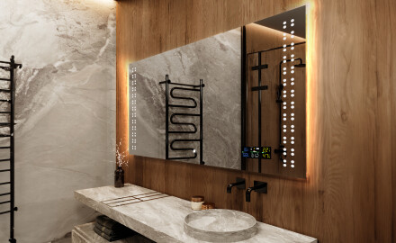 Miroir rectangulaire sur mesure – Illumination LED pour Salle de Bain L55