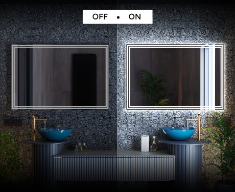 Miroir rectangulaire sur mesure – Illumination LED pour Salle de Bain L57 #3