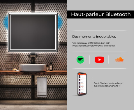 Miroir rectangulaire sur mesure – Illumination LED pour Salle de Bain L57 #6