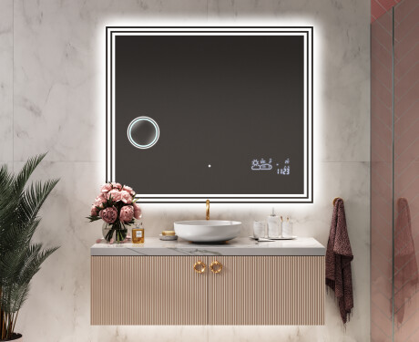 Miroir rectangulaire sur mesure – Illumination LED pour Salle de Bain L57 #9