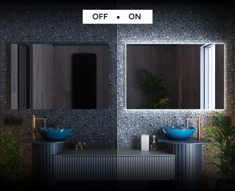 Miroir rectangulaire sur mesure – Illumination LED pour Salle de Bain L58 #3