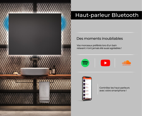 Miroir rectangulaire sur mesure – Illumination LED pour Salle de Bain L58 #6