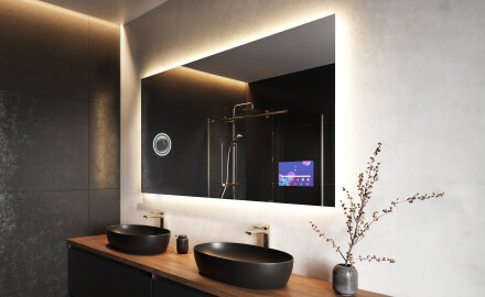 Miroir rectangulaire sur mesure – Illumination LED pour Salle de Bain L58