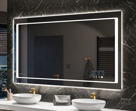 Miroir rectangulaire sur mesure – Illumination LED pour Salle de Bain L61 #10