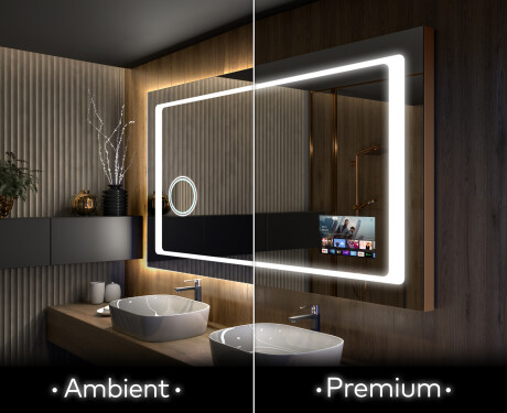 Miroir rectangulaire bois - Miroir bois rectangle - Artforma