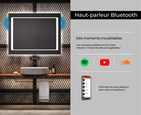 Miroir rectangulaire sur mesure – Illumination LED pour Salle de Bain L61 #6