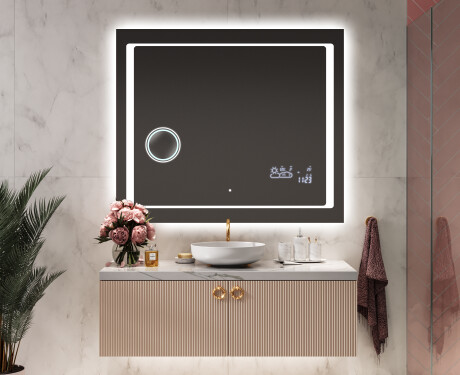 Miroir rectangulaire sur mesure – Illumination LED pour Salle de Bain L61 #9