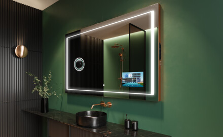 Miroir rectangulaire sur mesure – Illumination LED pour Salle de Bain L61