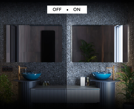 Miroir rectangulaire sur mesure – Illumination LED pour Salle de Bain L62 #3