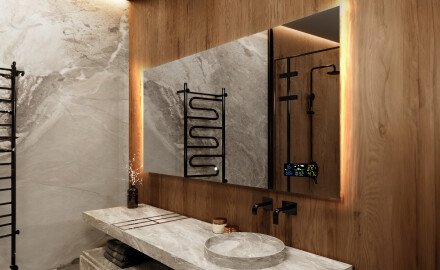 Miroir rectangulaire sur mesure – Illumination LED pour Salle de Bain L62