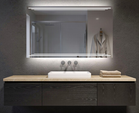 Miroir rectangulaire sur mesure – Illumination LED pour Salle de Bain L75