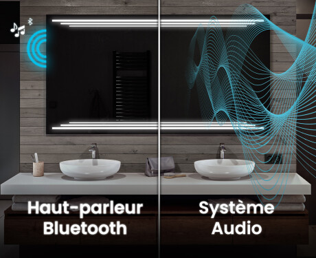 Miroir rectangulaire sur mesure – Illumination LED pour Salle de Bain L75 #5