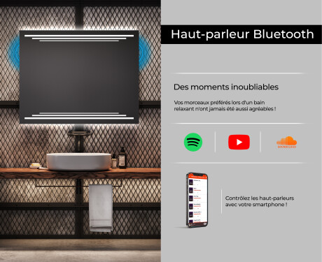 Miroir rectangulaire sur mesure – Illumination LED pour Salle de Bain L75 #6