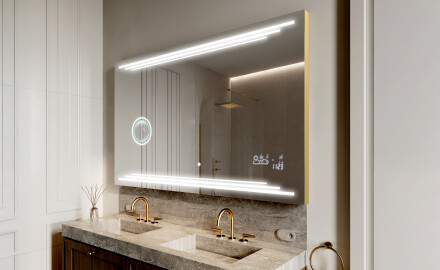Miroir rectangulaire sur mesure – Illumination LED pour Salle de Bain L75