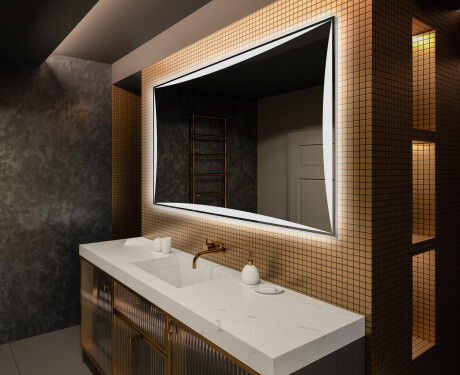 Miroir rectangulaire sur mesure – Illumination LED pour Salle de Bain L77
