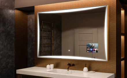 Obtenez Miroir avec éclairage LED intégré Ability brushed gold