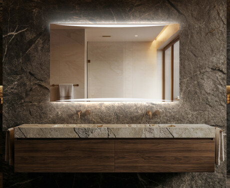 Miroir rectangulaire sur mesure – Illumination LED pour Salle de Bain L78