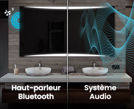 Miroir rectangulaire sur mesure – Illumination LED pour Salle de Bain L78 #5