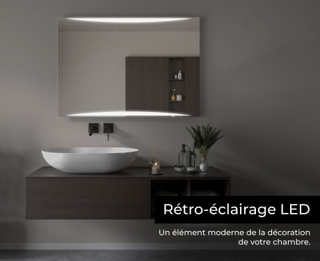 Rectangulaire Illumination LED Miroir Sur Mesure Eclairage Salle De Bain L78 #6