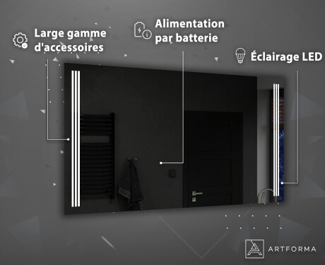 Miroir LED Éclairé Par Batterie L131 #4