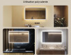 Miroir rectangulaire sur mesure – Illumination LED pour Salle de Bain 120x70cm avec lumière LED froide 7000K, lumière chaude 3000K ou lumière neutre 4500K #2