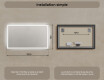 Miroir rectangulaire sur mesure – Illumination LED pour Salle de Bain 120x70cm avec lumière LED froide 7000K, lumière chaude 3000K ou lumière neutre 4500K #7