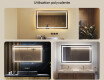 Miroir rectangulaire sur mesure – Illumination LED pour Salle de Bain 120x70cm avec lumière LED froide 7000K, lumière chaude 3000K ou lumière neutre 4500K #2