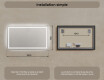 Miroir rectangulaire sur mesure – Illumination LED pour Salle de Bain 120x70cm avec lumière LED froide 7000K, lumière chaude 3000K ou lumière neutre 4500K #7